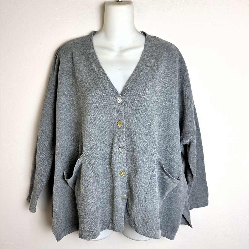 NWOT Petite Wynne Lounge Chenille Knit Oversized Cozy Cardigan Slouchy Lagenlook